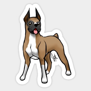 Dog - Boxer - Fawn Sticker